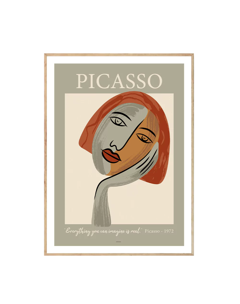 Picasso Face with Hand